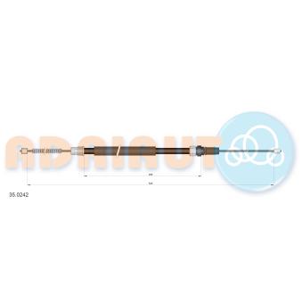 Tirette à câble, frein de stationnement arrière droit ADRIAUTO