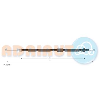 Tirette à câble, frein de stationnement arrière gauche ADRIAUTO