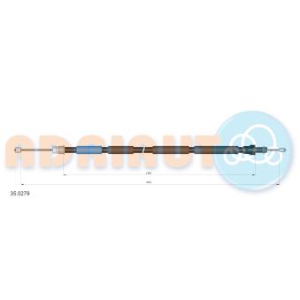 Tirette à câble, frein de stationnement arrière droit ADRIAUTO