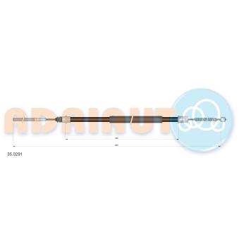 Tirette à câble, frein de stationnement arrière gauche ADRIAUTO