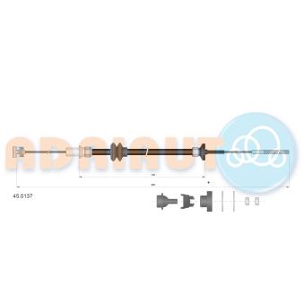 Tirette à câble, commande d'embrayage ADRIAUTO