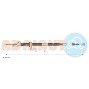 Tirette à câble, frein de stationnement arrière droit ADRIAUTO