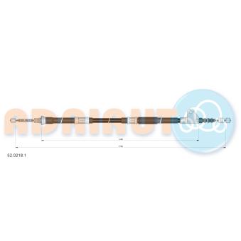 Tirette à câble, frein de stationnement arrière droit ADRIAUTO