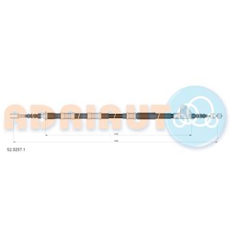 Tirette à câble, frein de stationnement arrière droit ADRIAUTO 52.0257.1