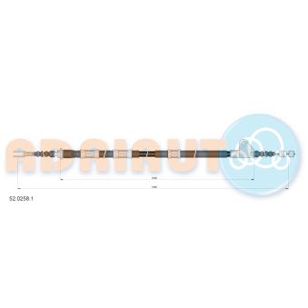 Tirette à câble, frein de stationnement arrière gauche ADRIAUTO
