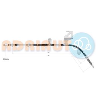 Tirette à câble, frein de stationnement arrière gauche ADRIAUTO 55.0284