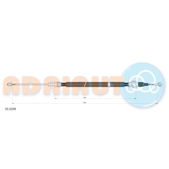 Tirette à câble, frein de stationnement ADRIAUTO 55.0299