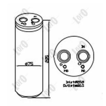 Filtre déshydratant, climatisation ABAKUS 053-021-0003
