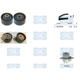 Pompe à eau + kit de courroie de distribution Saleri SIL K1PA938