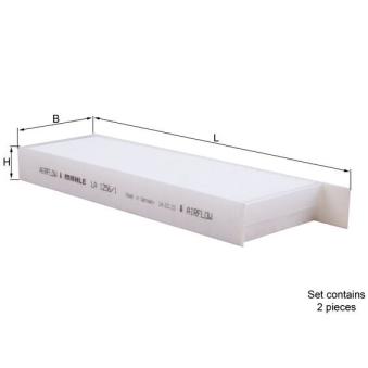 Filtre, air de l'habitacle KNECHT LA 1256/1/S