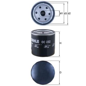 Filtre à huile KNECHT OC 232