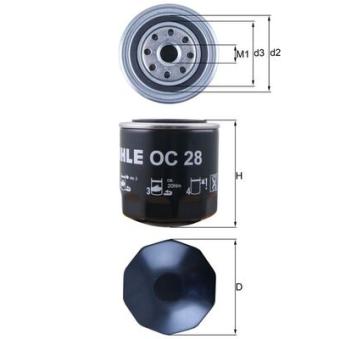 Filtre à huile KNECHT OC 28