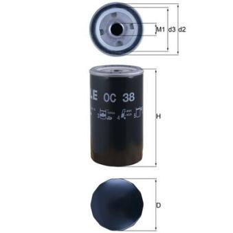 Filtre à huile KNECHT OC 38