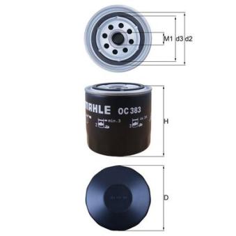 Filtre à huile KNECHT OC 383