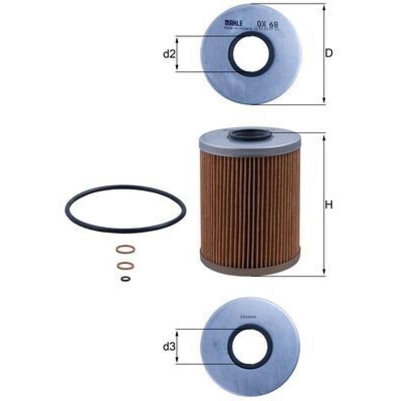 Filtre à huile KNECHT OX 68D - Visuel 2