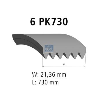 Courroie trapézoïdale à nervures DT 12.15415