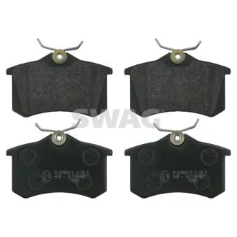 Jeu de 4 plaquettes de frein arrière SWAG