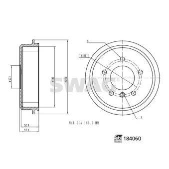 Tambour de frein SWAG