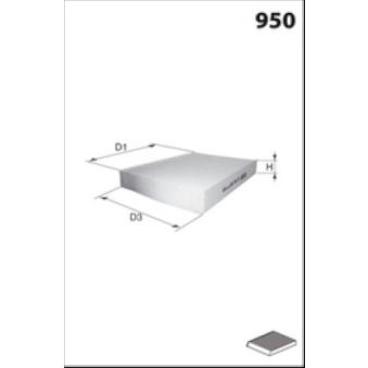 Filtre, air de l'habitacle MECAFILTER EAR7370