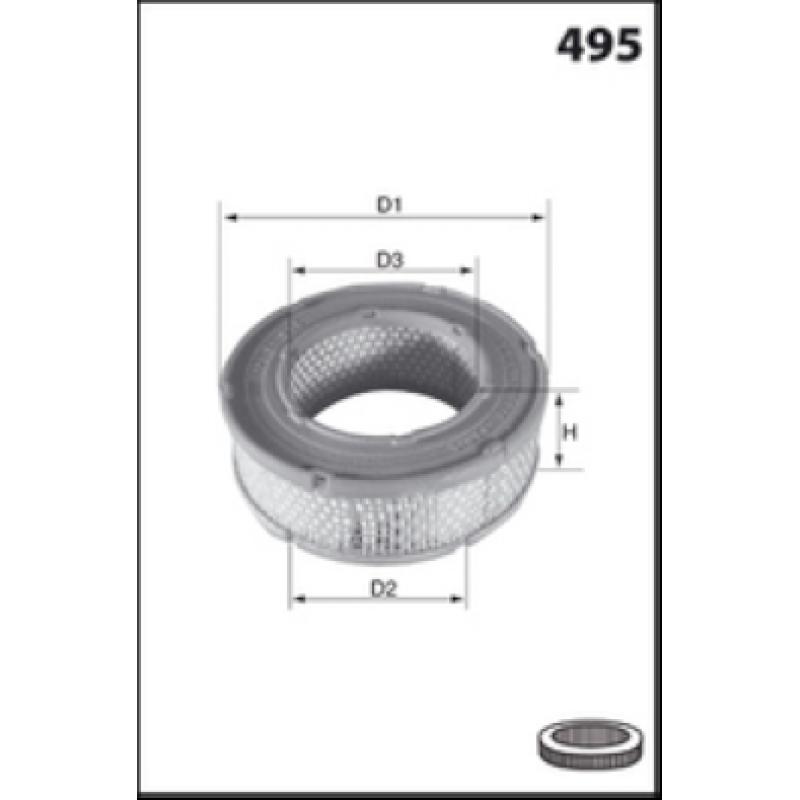 Filtre à air MECAFILTER EL833 - Visuel 1