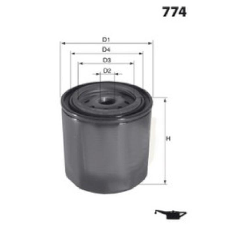 Filtre à huile MECAFILTER ELH4121 - Visuel 1