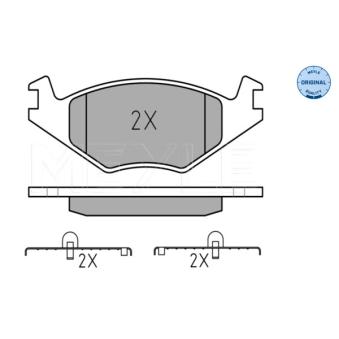 Jeu de 4 plaquettes de frein avant MEYLE