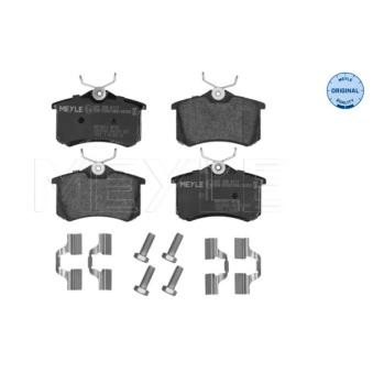 Jeu de 4 plaquettes de frein arrière MEYLE 025 209 6117