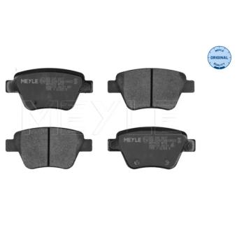 Jeu de 4 plaquettes de frein arrière MEYLE 025 245 6317