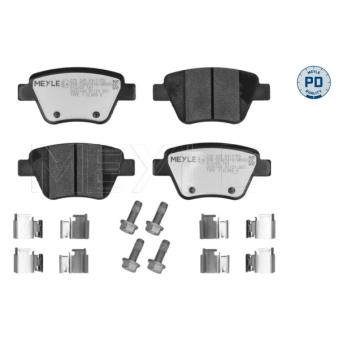 Jeu de 4 plaquettes de frein arrière MEYLE 025 245 6317/PD