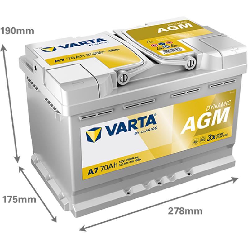Batterie de démarrage Start & Stop VARTA 570901076K262 - Visuel 1