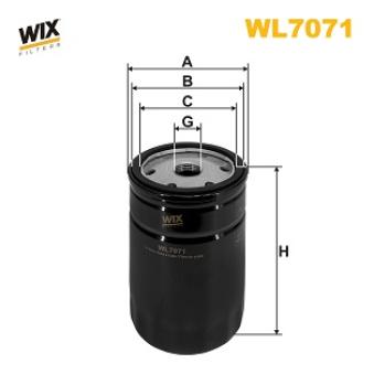 Filtre à huile WIX FILTERS WL7071