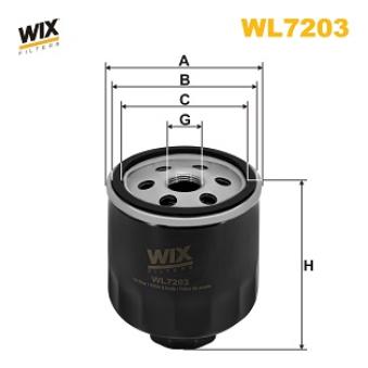 Filtre à huile WIX FILTERS WL7203