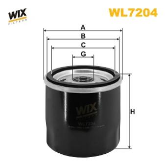 Filtre à huile WIX FILTERS WL7204