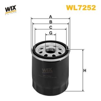 Filtre à huile WIX FILTERS WL7252