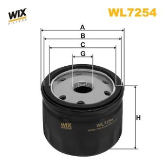 Filtre à huile WIX FILTERS WL7254
