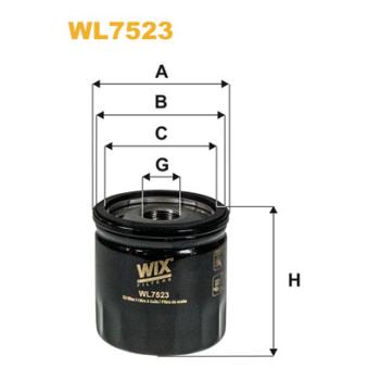 Filtre à huile WIX FILTERS WL7523