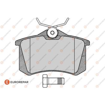 Jeu de 4 plaquettes de frein arrière EUROREPAR 1617250480