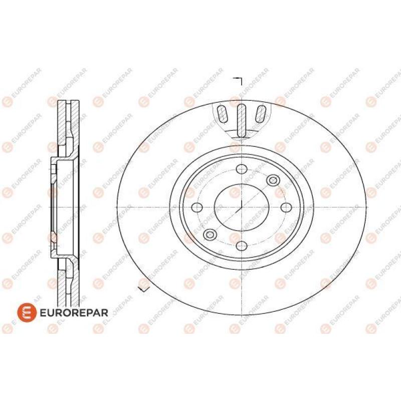 Jeu de 2 disques de frein avant EUROREPAR 1618859580 - Visuel 1