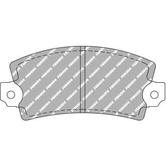 Jeu de 4 plaquettes de frein avant FERODO RACING FCP72R