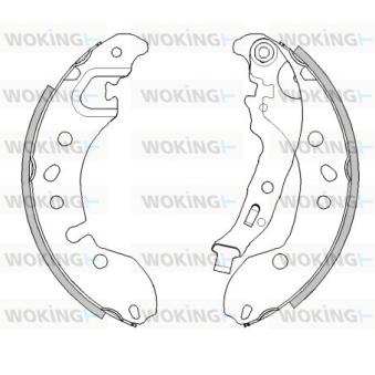 Jeu de mâchoires de frein WOKING