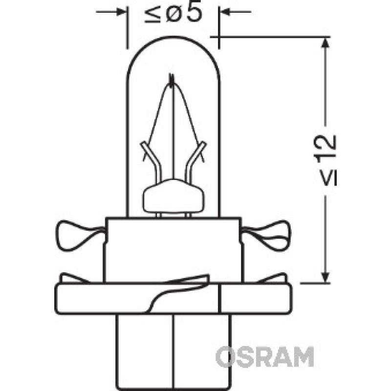 Ampoule, éclairage des instruments OSRAM 2351MFX6 - Visuel 1