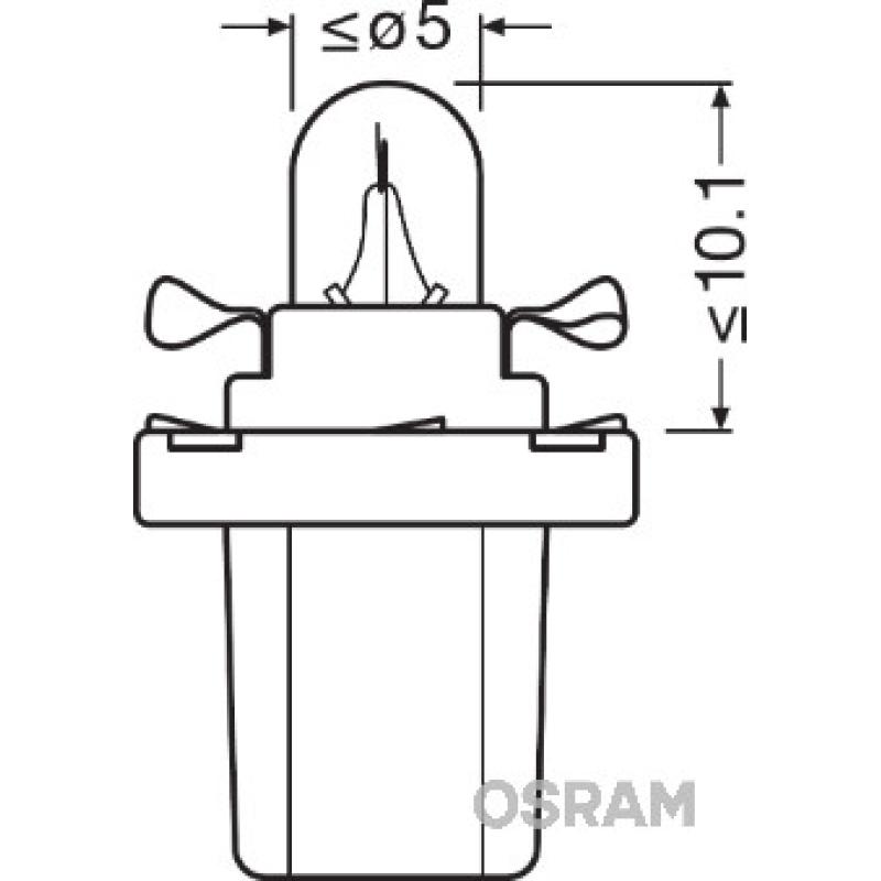 Ampoule, éclairage des instruments OSRAM 2722MF - Visuel 1
