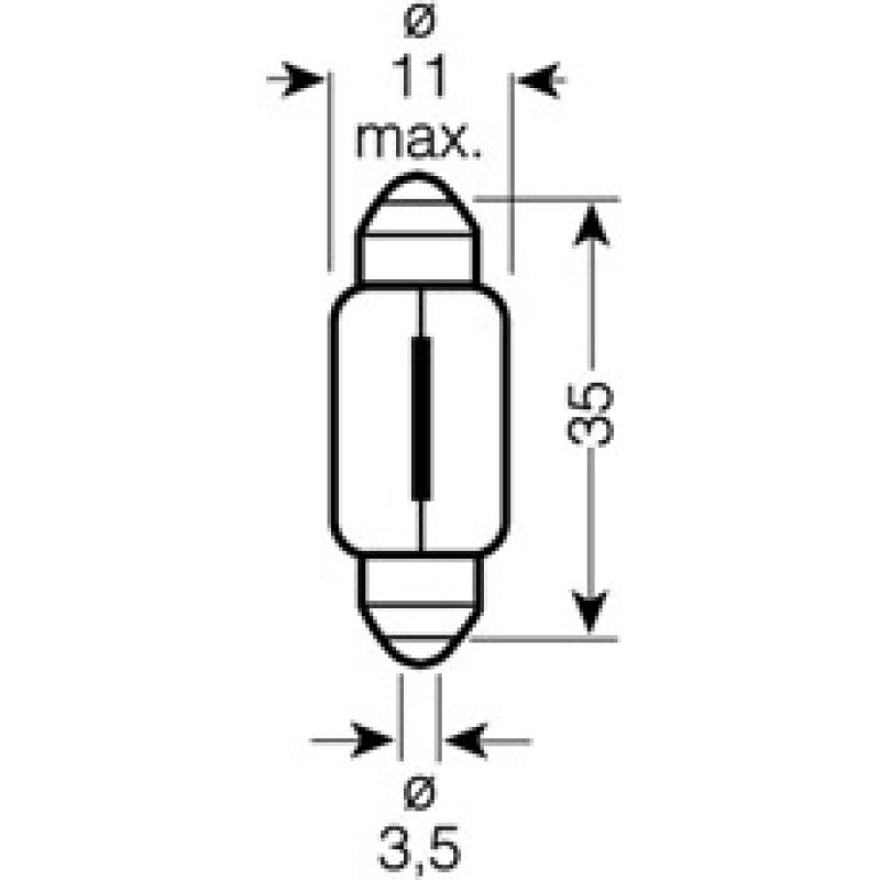 Ampoule, éclairage intérieur OSRAM 6486X - Visuel 1