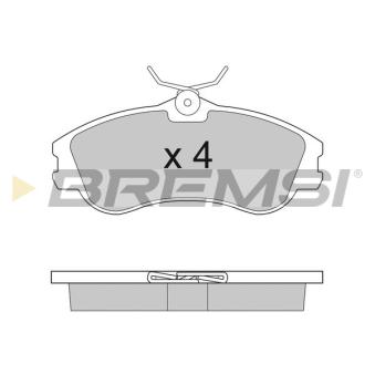 Jeu de 4 plaquettes de frein avant BREMSI