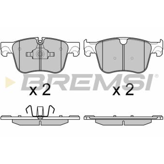 Jeu de 4 plaquettes de frein avant BREMSI