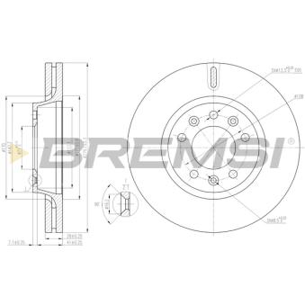 Jeu de 2 disques de frein avant BREMSI