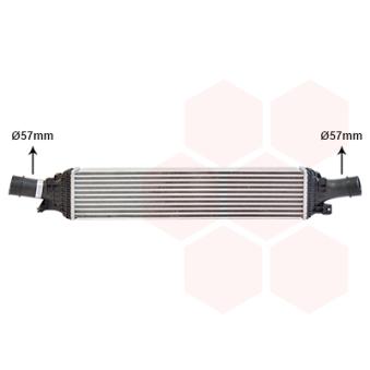 Intercooler, échangeur VAN WEZEL 03004294