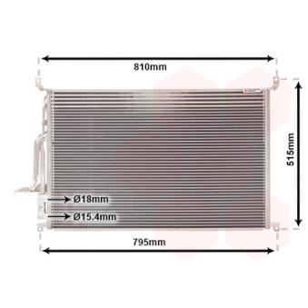 Condenseur, climatisation VAN WEZEL 03005301