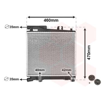 Radiateur, refroidissement du moteur VAN WEZEL 06002055