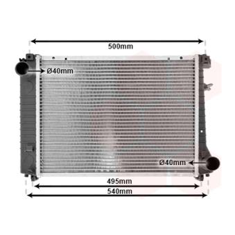 Radiateur, refroidissement du moteur VAN WEZEL 06002086